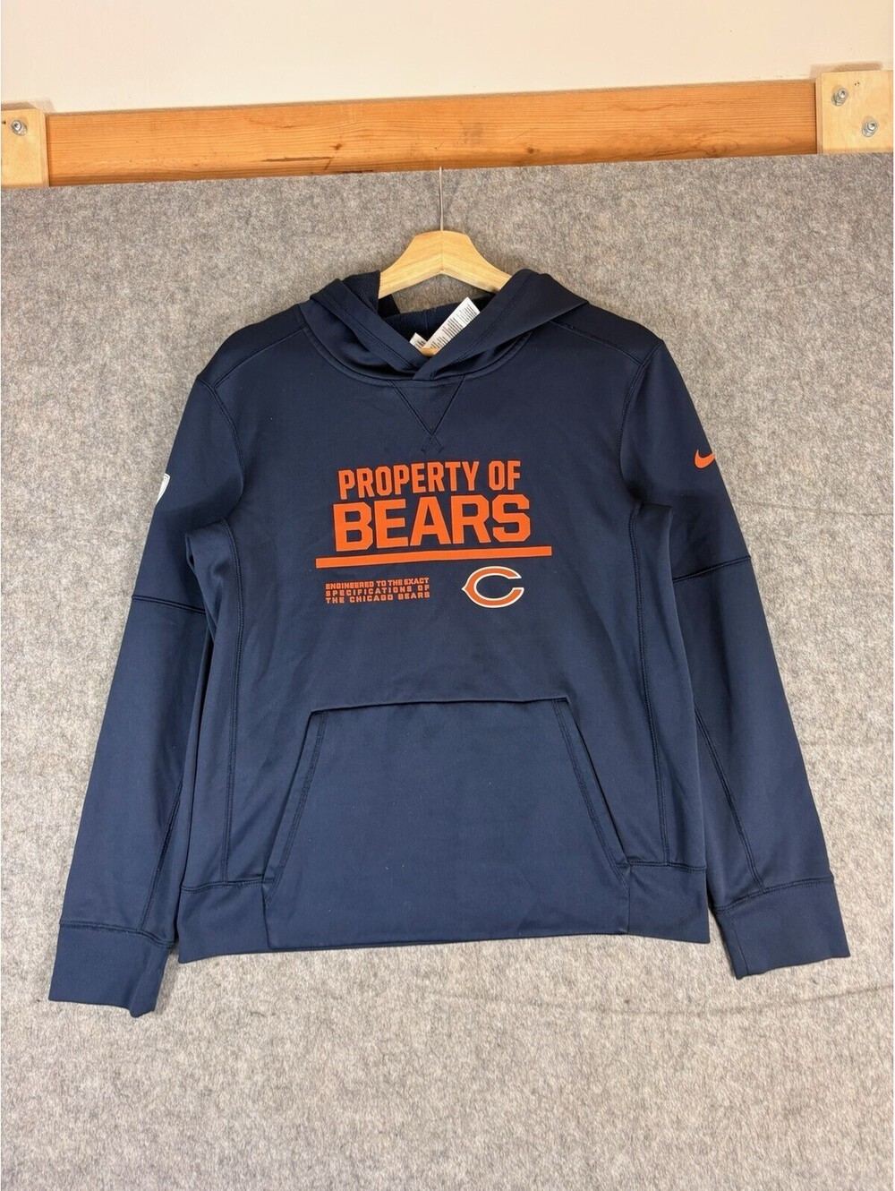 Chicago Bears Sweatshirt Youth Large Blue NFL Team Apparel Long Sleeve Hoodie